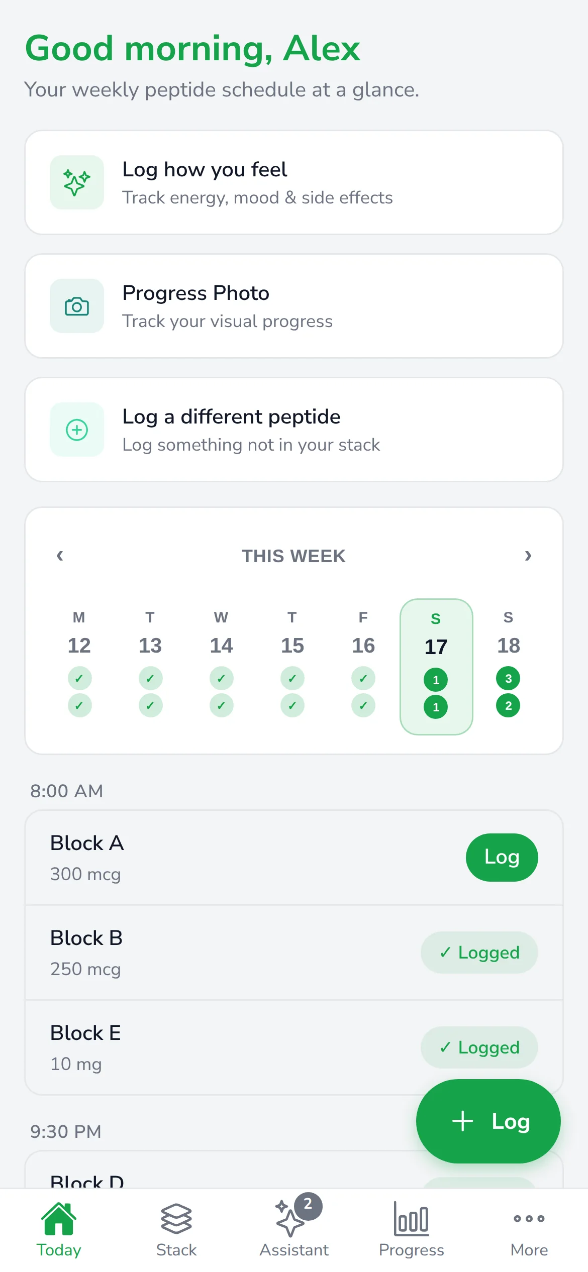 Today on a phone: morning doses logged